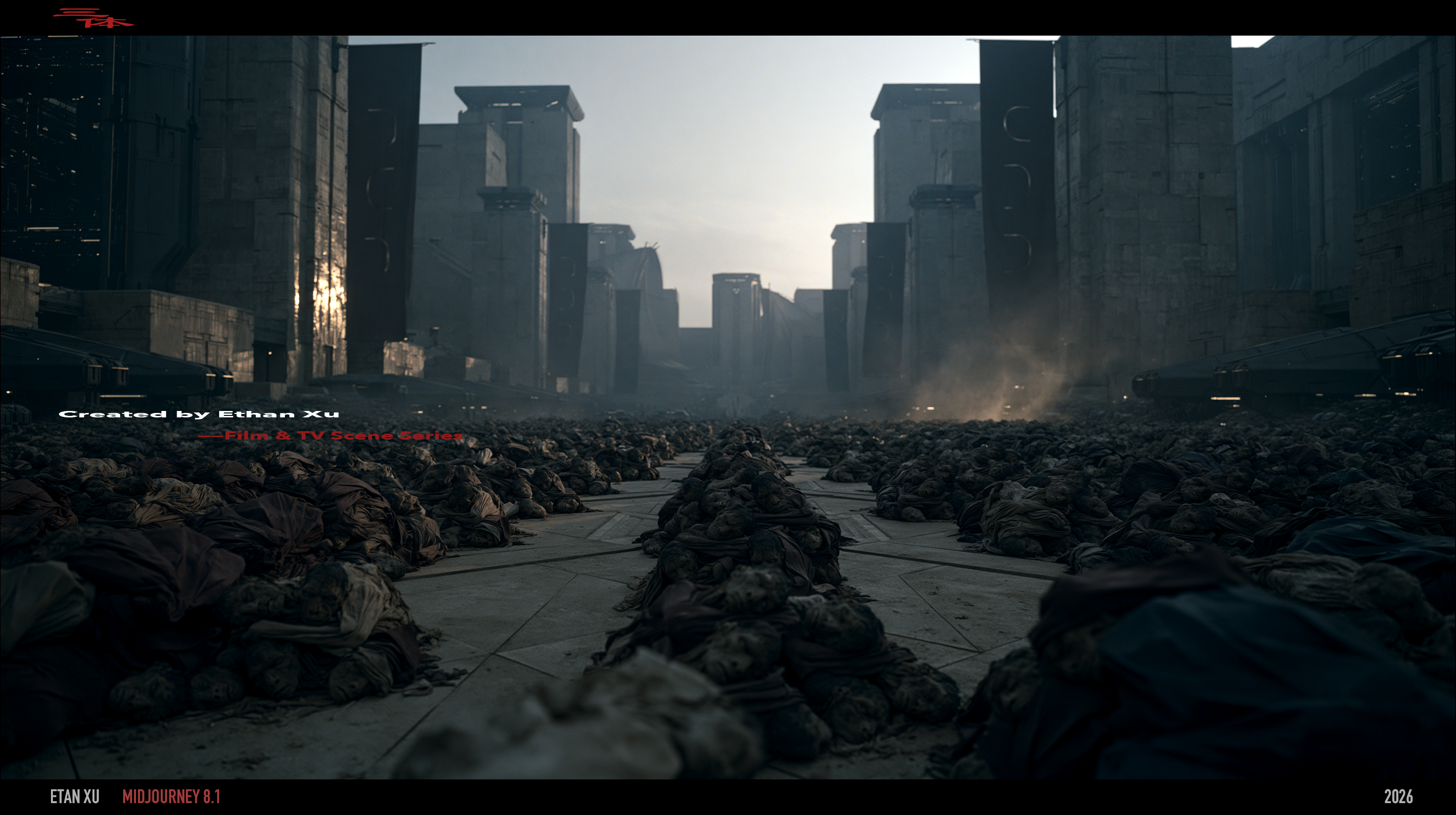AI Visual Worlds — CIVIC PROCESSION, frame 23